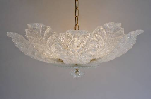 Barovier & Toso chandelier, Murano glass, 1970`s, Italian